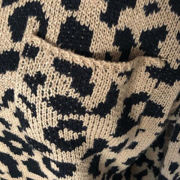 NWT Arizona Jean Co Leopard Pink Acrylic Sweater - Picture 9 of 9